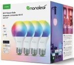 Nanoleaf Matter Wi-Fi A19 SMART RGB E27 (4 ks) / LED / E27 / 9W / 1100 lm / 2700-6500K (N7501B02-4A60E)