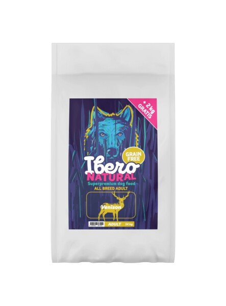 Ibero Natural Grain-free Venison Adult - 12+2kg Gratis