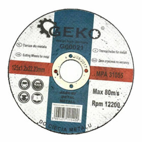 GEKO Rezný kotúč na kov 125x1.2x22.23mm (G00021)