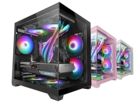 Tacens MARS MC-VIEW2 čierna / Počítačová skriňa / Mini Tower / mATX / Mini-ITX / tvrdené sklo / RGB podsvietenie (TACMARS-MCVIEW2)