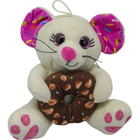 Sparkys Myš s donutom biela 20 cm