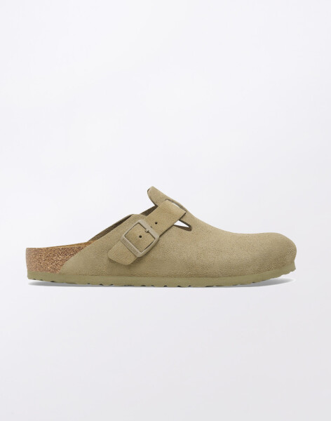 Birkenstock Boston Suede Leather Faded Khaki 41