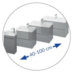 CERSANIT - NÁBYTKOVÉ UMÝVADLO 40 CREA BOX K114-004