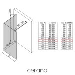 CERANO - Sprchová zástena Walk-in Onyx Corner Cube Ľ/P - 8 mm - hranatá vzpera - čierna matná, bronzové sklo - 110x100x200 CER-688135