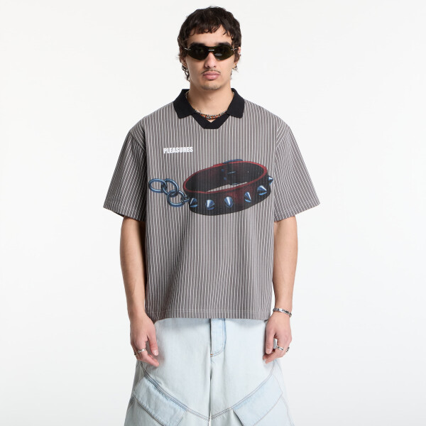 Tričko PLEASURES Pet Polo Charcoal S