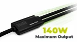 Mobile Origin CB10 140W čierna / Nabíjací kábel / USB-C / USB-C / Y-kábel / 1,2 m (MO-140WDCH-CB10)