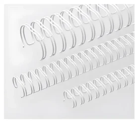 EuroSupplies Kovové chrbty 8mm biela / pre 36-50 listov - 80 g papiera / 100 ks