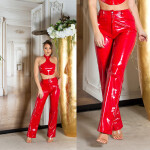 Tak sexy! Koucla Latexlook lemované nohavice