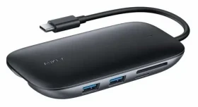 AUKEY CB-C71 čierna / USB hub / HDMI / RJ-45 / SD/microSD / USB PD 100W (CB-C71)