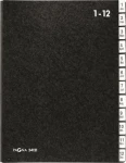 Pagna Classic čierna / Stolný šanón / 12 priehradok / A4 (24121-04)