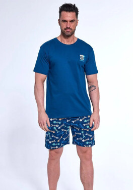 Pánske pyžamo Fishing 2 326/170 Tmavomodrý vzor - Cornette XXL tmavě modrá - vzor