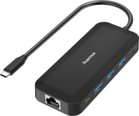 Hama Hama Classic Line USB-C hub 3 x USB-A USB-C HDMI LAN/Ethernet melna - Adapteris