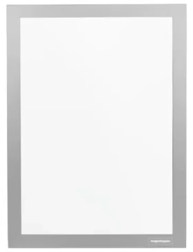 Magnetoplan Magnetofix A4 strieborná / Magnetický rámček / Samolepiace / 2 ks (MAGFRAMEADH4AG)
