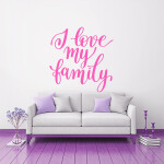 Veselá Stena Samolepka I love my family Farba: bílá, Veľkosť: 100 x 103 cm