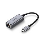 Ugreen CM199 Sieťový adaptér USB-C - RJ45 sivá / až 1000 Mb/s (50737)