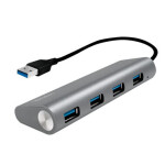 LogiLink UA0307 strieborná / USB Hub / 4X USB 3.0 (UA0307)