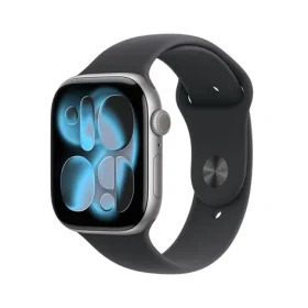 Apple Watch Series 11 GPS 42mm Vesmírne šedé hliníkové telo - Čierny športový remienok M/L / 150-200 mm (MEQX4MP/A)