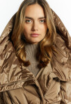 Monnari Kabáty Dlouhý dámský kabát s kapucí Hnědý