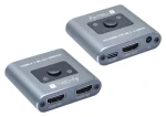 Techly HDMI-2128KT sivá / HDMI prepínač / 2x HDMI vstup / 1x HDMI výstup / 8K 60 Hz / diaľkové ovládanie (IDATA-HDMI-2128KT)