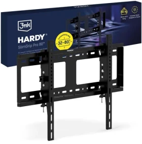 3mk Hardy SlimGrip Pro 80 / Držiak TV na stenu / 32-80" / VESA 600x400 / nosnosť 80 kg (5903108744867)