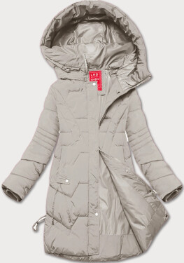 Dámska prechodná bunda s kapucňou LHD light beige (LHD-24585) odstíny béžové L (40)