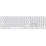 Apple Magic Keyboard Touch ID Num Key Bluetooth® klávesnica US medzinárodnej, QWERTY biela je možné znovu nabíjať; MK2C3Z/A