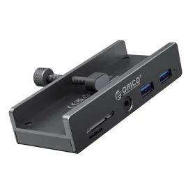 Orico MH5PMM USB HUB s upínacím držiakom čierna / 2x USB-A + SD/TF + 3.5mm jack