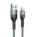 USAMS SJ450 U55 Dátový Kábel Braided microUSB 1m zelená (6958444912554)