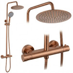 REA - Sprchová sada bez výtoku s termostatom Lungo Copper Brush REA-P6734