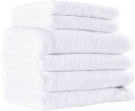 EMI Sada uteráky a osušky bavlnené biele 4 ks 50 x 90 cm + 2 ks 70 x 140 cm