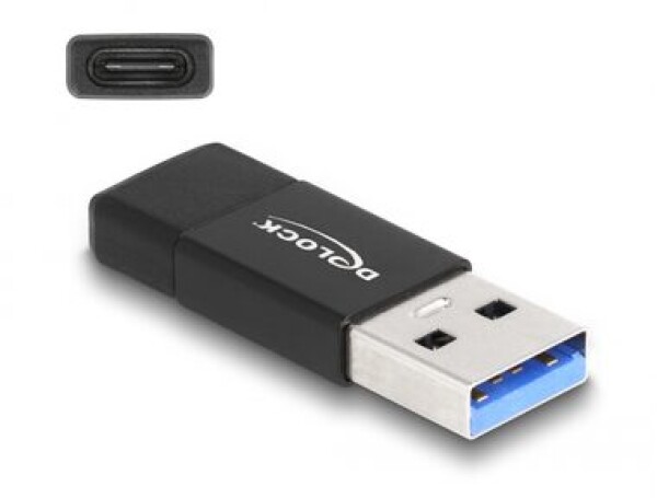 DeLock Adaptér USB 3.2 A (M) - USB 3.2 C (F) čierna (60001)