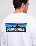 Patagonia M's L/S P-6 Logo Responsibili-Tee® Fiber White XL