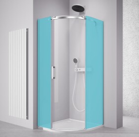 POLYSAN - THRON COMPONENT štvrťkruhová sprchová zástena 900x900, číre sklo, pravá TL2690AR