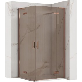 REA/S - Sprchová kabína Hugo Double 80x100 Copper Brush KPL-K6973