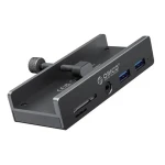 Orico MH5PMM USB HUB s upínacím držiakom čierna / 2x USB-A + SD/TF + 3.5mm jack