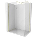 MEXEN/S - Kyoto-X Sprchová zástena WALK-IN 110 x 110, transparent 10 mm, zlato kefovaná 800-110-202-55-00-110-X