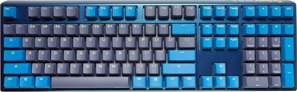 NoName Ducky One 3 Daybreak RGB klawiatura Gaming USB Niemiecki Čierny, Modrý, Zelený