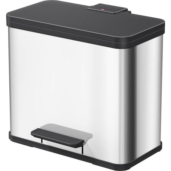 Hailo öko duo plus L 6302000 odpadkový kôš, 26 l, nerezová ocel, (d x š x v) 470 x 470 x 430 mm, nerezová oceľ, s pedálovým otváraním, 1 ks; 6302000