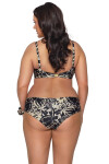 Dámske brazílske plavky SF 185/5/B Mocca with Black - Ava 3XL béžová s černou