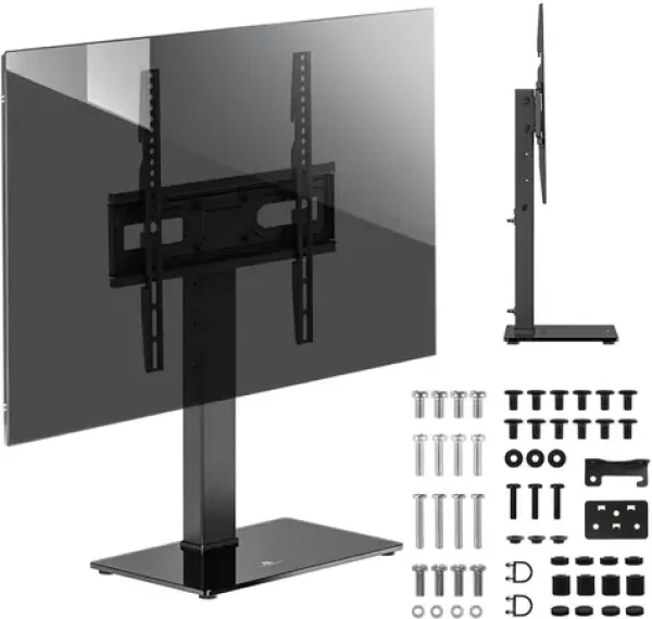 Maclean stolný držiak TV čierna / VESA 75x75-400x400 mm / 32-65” / nosnosť 40 kg / výškové a uhlové nastavenie (5902211141211)