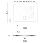 GSI - Keramická sprchová vanička, obdĺžnik 100x80x4cm, biela ExtraGlaze 47100811