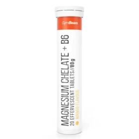 Magnézium chelát + B6 šumivý - GymBeam (svieže mango, 20 tab.) (29945-13-sviežemango-20tab)