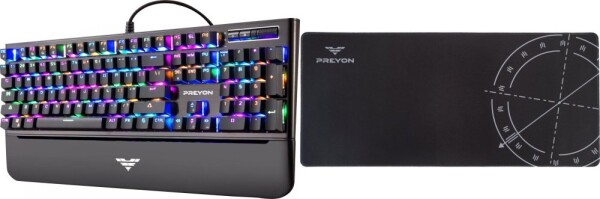 PREYON Klawiatura Preyon LONG Claw Brown (PLCB104B) + Podkładka gamingowa Preyon Falcon Speed XL (PFS90)