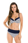 MAURITIUS Dámske plavky Tmavomodrá s Ecru - Mediolano M tm.modrá-ecru