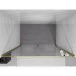 MEXEN - Exo sprchové dvere krídlové 135, transparent, zlatá 819-135-000-50-00