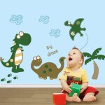 Veselá Stena Samolepka Kreslené Dinosaure