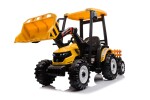Mamido Mamido Dětský elektrický traktor TITAN 24V 400W s přívěsem a lžíci žlutý