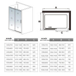 H K - Obdĺžnikový sprchovací kút HARMONY F2 110x80 L/P variant SE-HARMONYF211080