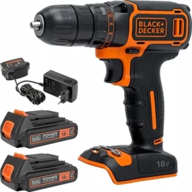 BlackDecker BDCDC18B / Aku vŕtačka / 18V / 2x1.5Ah / 10mm skľučovadlo / 650 ot-min / 30 Nm (BDCDC18B)