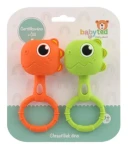 BABYTED Hrkálka Dino 2 ks / Silikón / 13 cm / 0m+